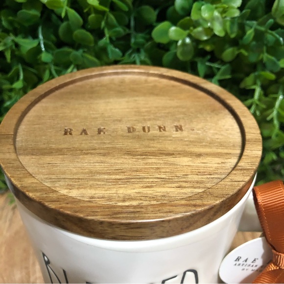 Rae Dunn NWT Blessed “ mug with wood lid - Picture 4 of 4